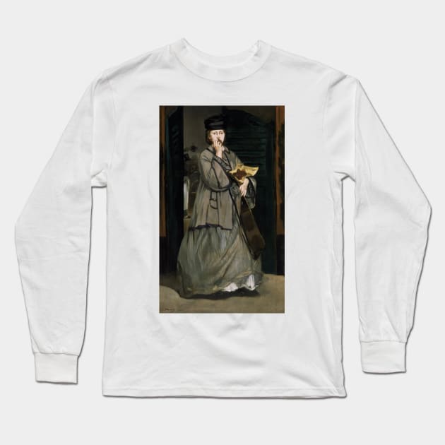 Street Singer by Edouard Manet Long Sleeve T-Shirt by Classic Art Stall